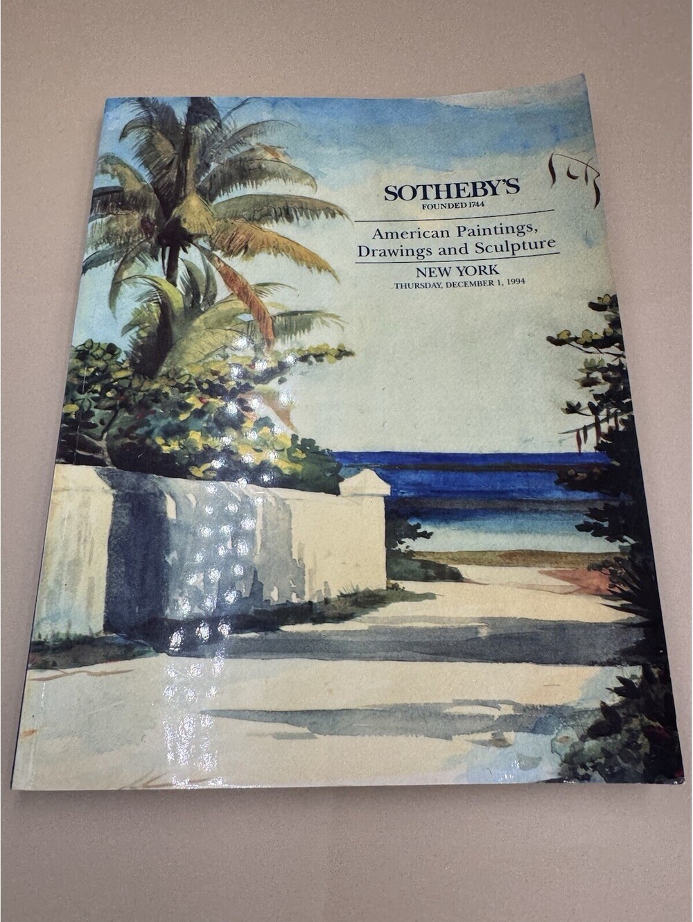Sotheby's New York December 1 1994 American Paintings Drawings Sculpture Thursda